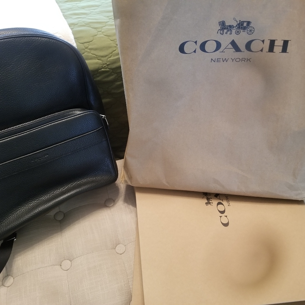 Lg Black Coach Backpack